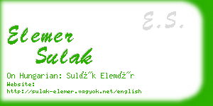 elemer sulak business card